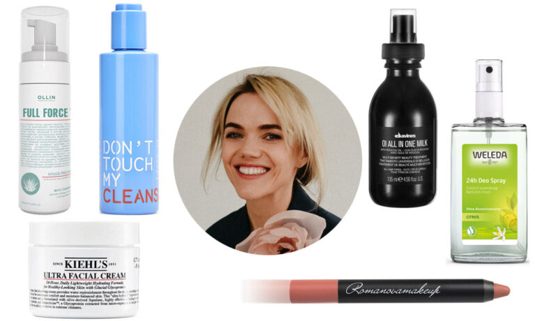 Универсальный крем, молочко-термозащита и помада-карандаш: любимые средства певицы Анастасии Некрасовой.